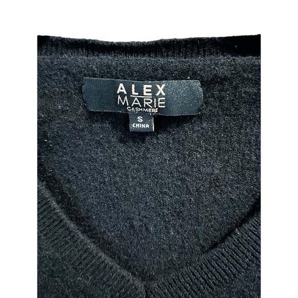 Alex‎ Marie Cashmere Sweater Size Small V-Neck Long Sleeve Pullover Designer #B5 - Picture 6 of 9